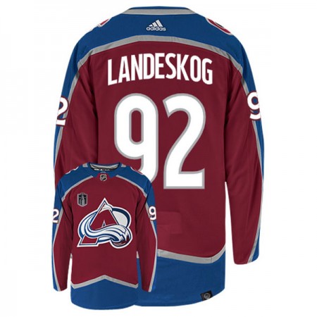 Colorado Avalanche Dresy Gabriel Landeskog 92 Adidas Stanley Cup 2022 Authentic - Pánské